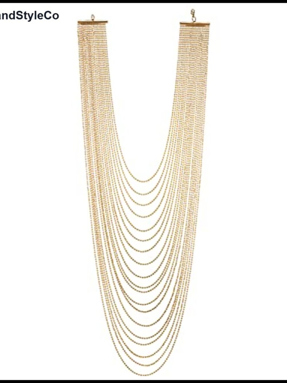 18K Gold-Plated Multi-Strand Ball Chain Necklace